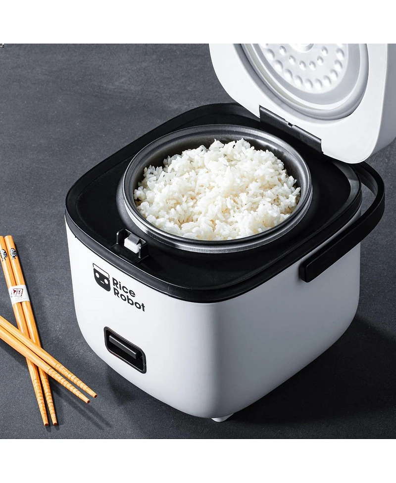 4-Cup Space Saving Rice Cooker with Ceramic Nonstick Inner Pot