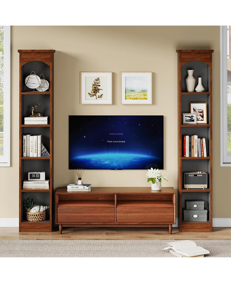 Tribesigns 70.9-Inch Tall Narrow Bookcase, 5-Tier Cube Bookshelf with Storage, Modern Slim Corner Display Shelves for Home Office