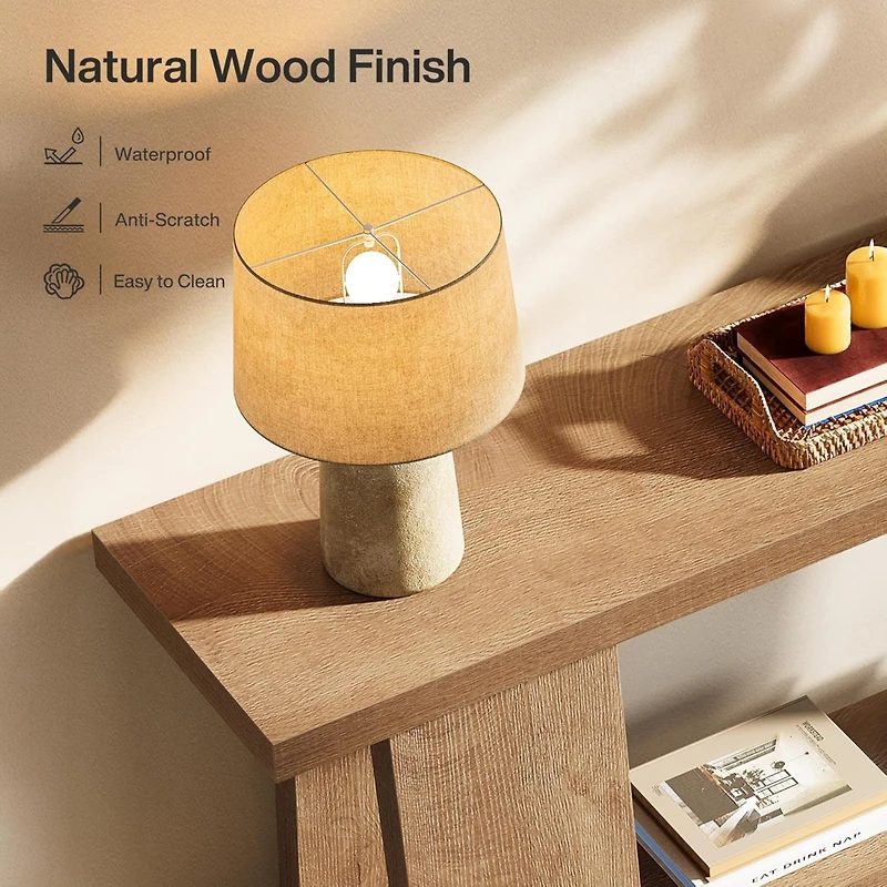 Tribesigns Gold Console Table, 41" Modern Entry Table with White Faux Marble Top, Geometric Metal Base, Narrow Long Sofa Table Behind Couch Accent Tab