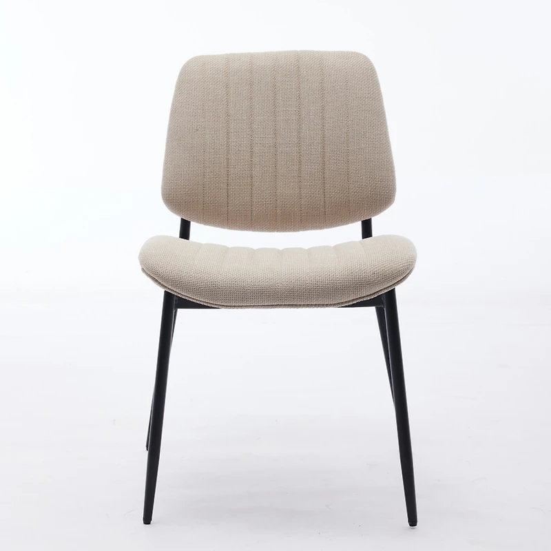 Streamdale Modern Retro Linen Dining Chairs Set of 2