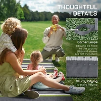 Reversible Outdoor Rug for Camping and Patios, 9' x 12'