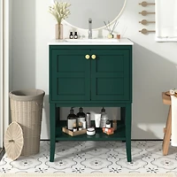 Modern 24" Bathroom Vanity with Sink and Storage