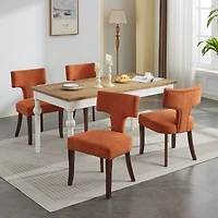 Streamdale Mid Century Modern Dining Chairs, Set of 2 (Orange)