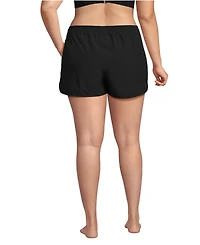 Lands' End Plus 3" Packable Cover-up Swim Shorts