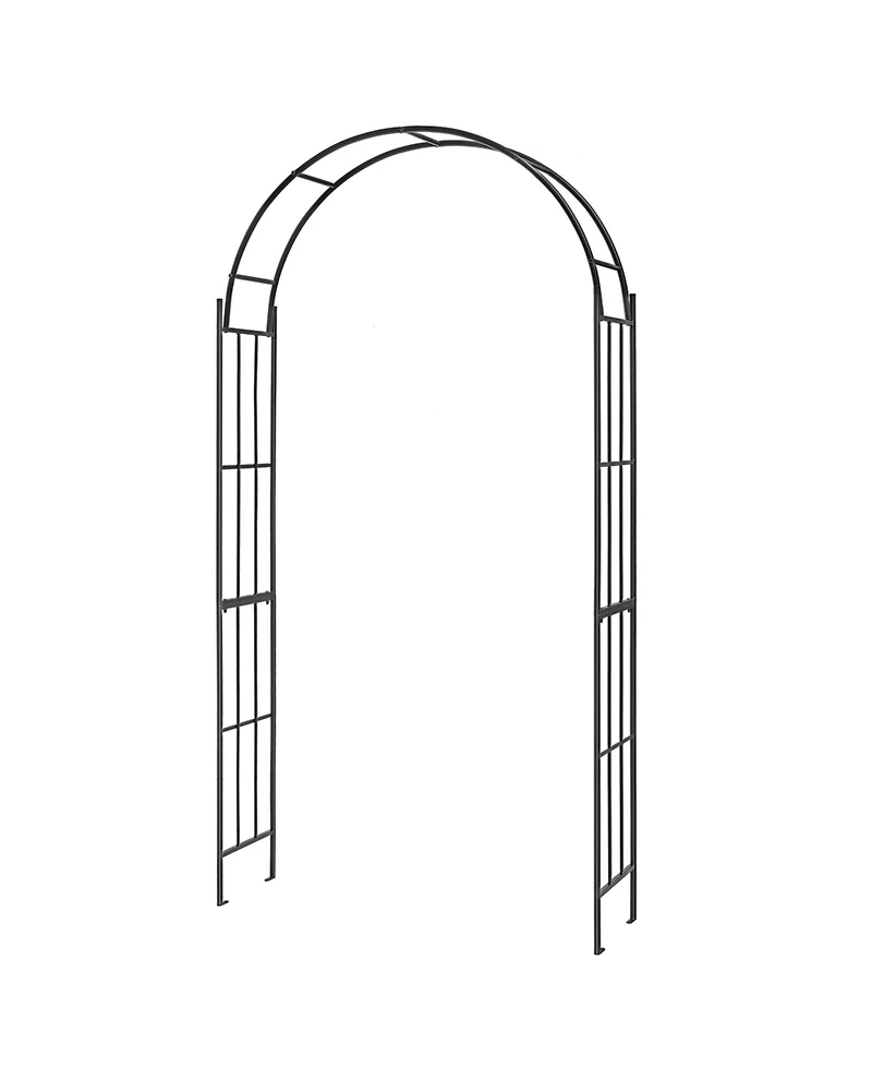 Givimo 7.5 Feet Metal Garden Arch for Climbing Plants and Outdoor Garden Decor-Black