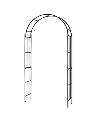 Givimo 7.5 Feet Metal Garden Arch for Climbing Plants and Outdoor Garden Decor-Black