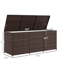 175 Gallon Outdoor Rattan Box with Inner Liner
