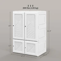 Homcom Portable Wardrobe Closet w/ 6 Cube Compartments,