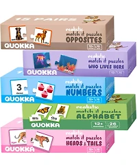 Quokka 5X Megaset Matching Puzzles for Toddlers 3-5 - Numbers, Animals, Opposites