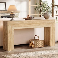 Tribesigns 63" Modern Entryway Table, Narrow Long Sofa Console, Wooden Rectangular Accent Table Behind Couch