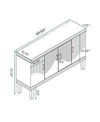Streamdale 59.84" Large Cabinet for Various Rooms (Blue)
