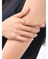 Devata Cable Link Ring in 14K Gold, Size 8, approx. 1.7 grams