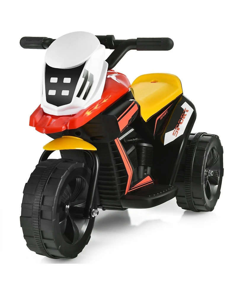 Sugift 6V 3-Wheel Electric Ride-On Toy Motorcycle Trike with Music and Horn