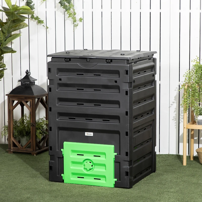 120 Gallon Compost Bin with Vents & Doors for Fertile Soil