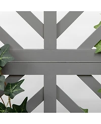 Streamdale Furniture 2-Tiered Trellis Garden Bed, Wooden Planter Box with Legs