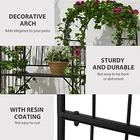 Interlacing Arbor with Bench: Patio Decor & Climbing Plant Support