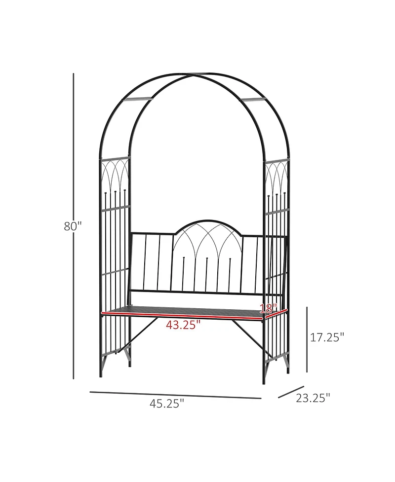 Interlacing Arbor with Bench: Patio Decor & Climbing Plant Support
