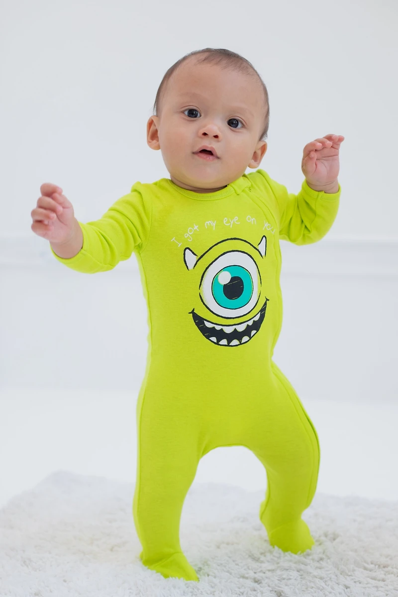 Monsters Inc. Baby Boys Disney Winnie the Pooh Lion King Pixar Toy Story 2 Pack Sleep N' Play Coveralls Newborn to