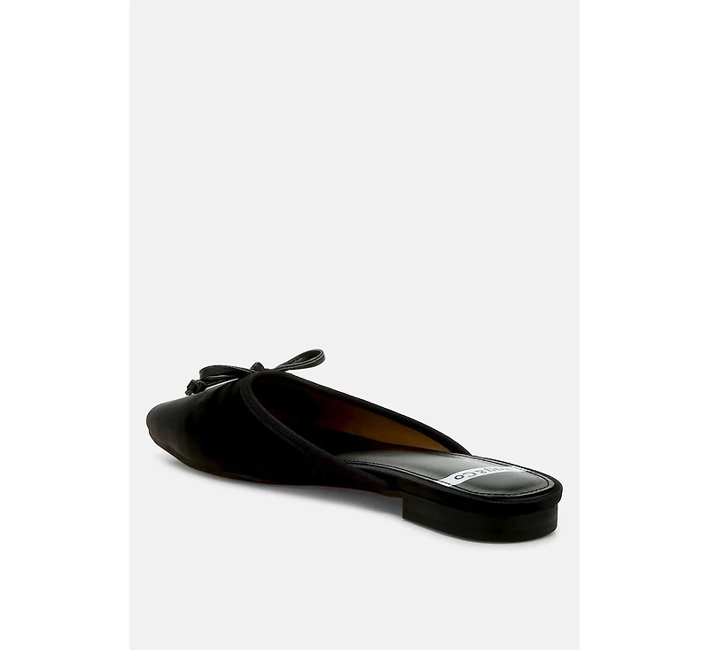 Taylena Satin Bow Detail Mules