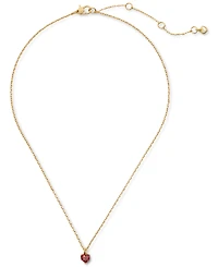 Kate Spade New York Gold-Tone Stone Heart Pendant Necklace, 16" + 3" extender