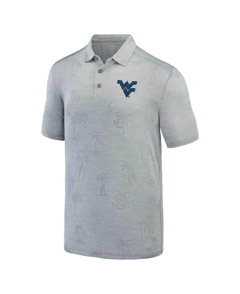 Tommy Bahama Men's Gray West Virginia Mountaineers Sport Palm Coast Palmera IslandZone Polo
