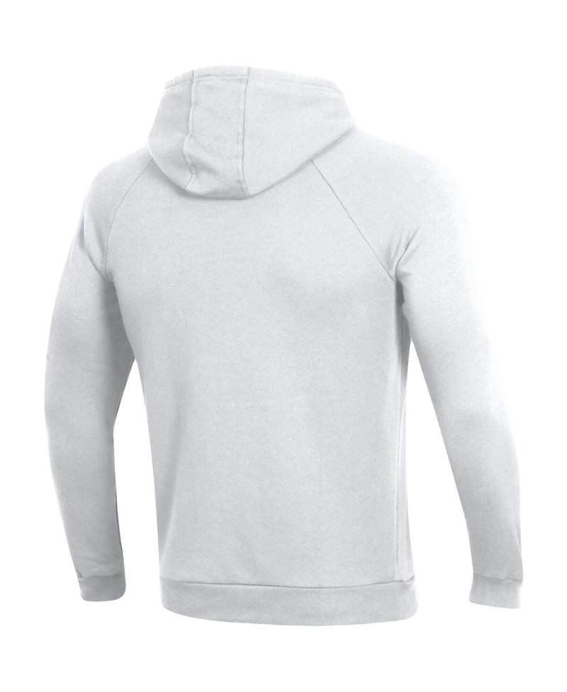 Under Armour Men's White Notre Dame Fighting Irish Mascot School Logo All Day Raglan Pullover Hoodie
