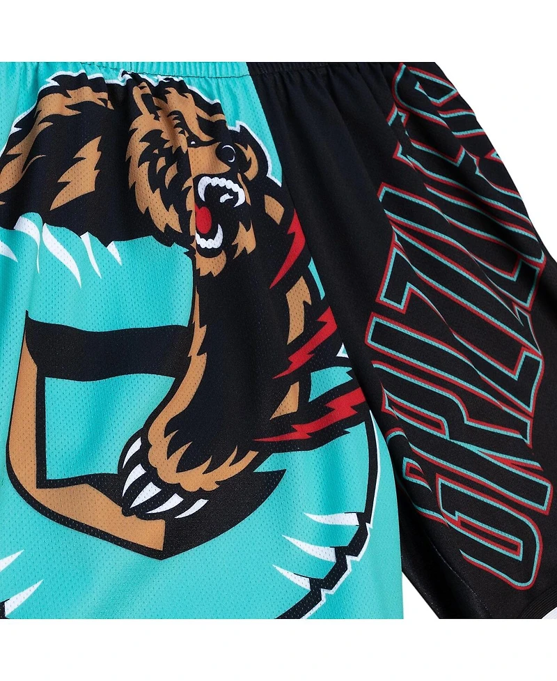 Mitchell & Ness Men's Teal Vancouver Grizzlies Big Face 5.0 Fashion Shorts
