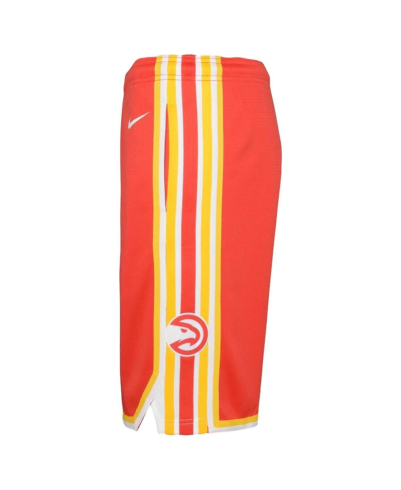 Nike Big Boys and Girls Red Atlanta Hawks Swingman Performance Shorts – Icon Edition