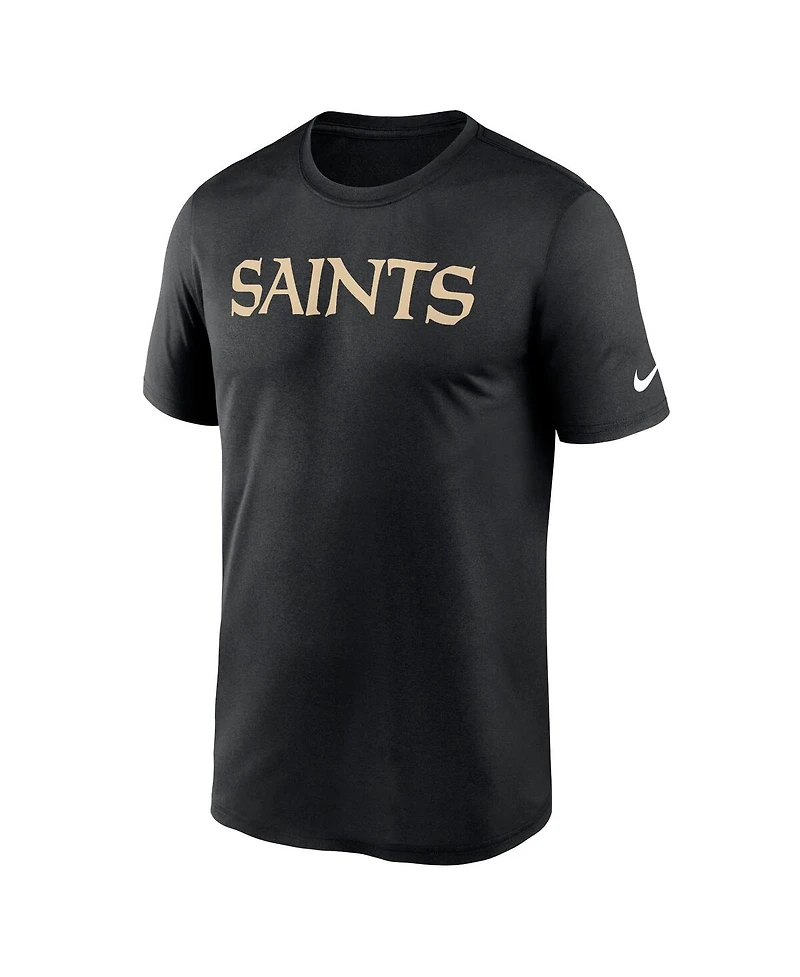 Nike Men's Black New Orleans Saints Primetime Legend Wordmark Performance T-Shirt