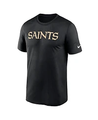 Nike Men's Black New Orleans Saints Primetime Legend Wordmark Performance T-Shirt