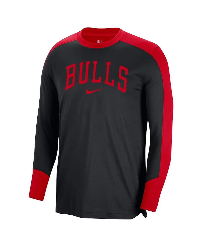 Nike Men's Black Chicago Bulls 2024/25 Authentic Pre-Game Legend Long Sleeve Shooting T-Shirt