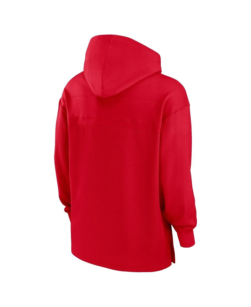 Nike Men's Scarlet Ohio State Buckeyes 2024/25 Sideline Jersey Performance Pullover Hoodie