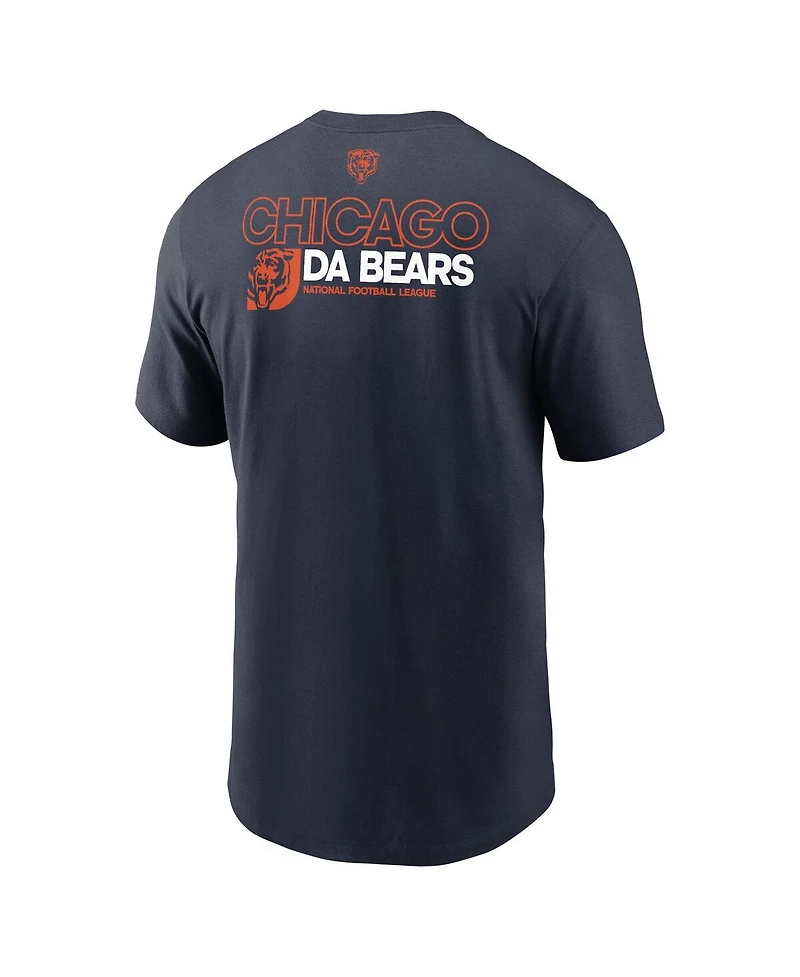 Nike Men's Navy Chicago Bears Outline T-Shirt