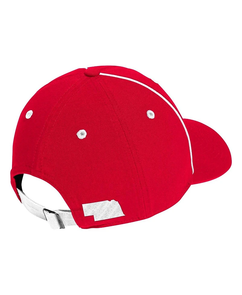 Adidas Men's Scarlet Nebraska Huskers Locker Room Athlete Pack Slouch Adjustable Hat