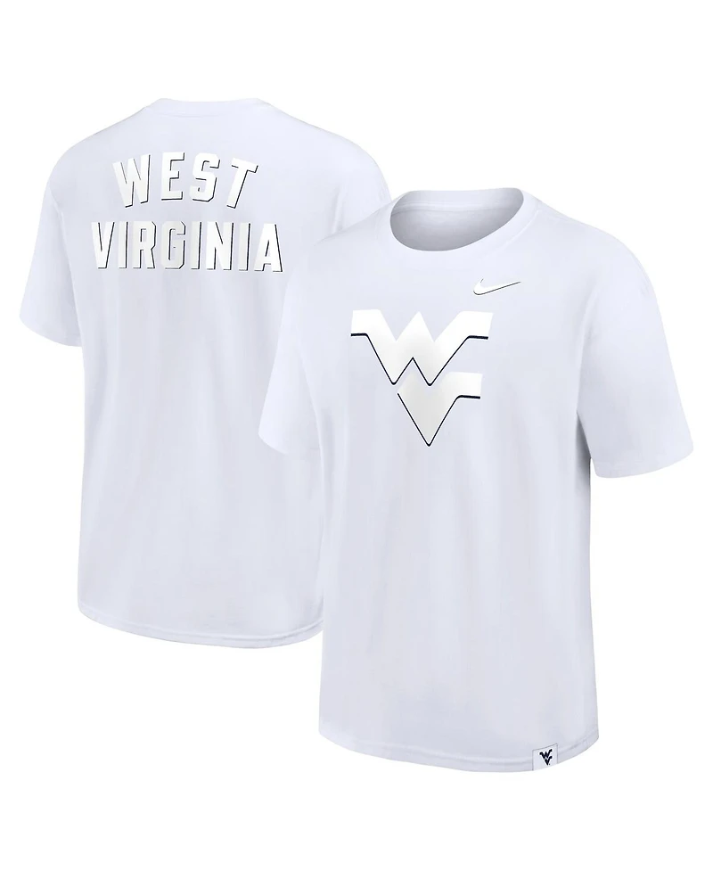 Nike Men's White West Virginia Mountaineers 2-Hit Statement Max90 T-Shirt
