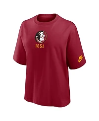Nike Women's Garnet Florida State Seminoles Boxy Legacy Established T-Shirt