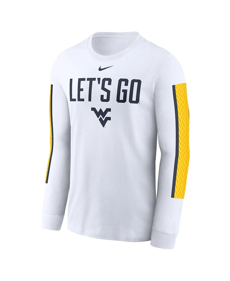 Nike Men's White West Virginia Mountaineers Local Spirit Slogan Long Sleeve T-Shirt