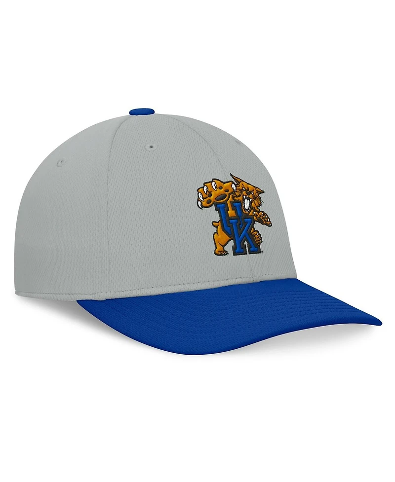 Top of the World Men's Gray/Royal Kentucky Wildcats Mick Flex Hat