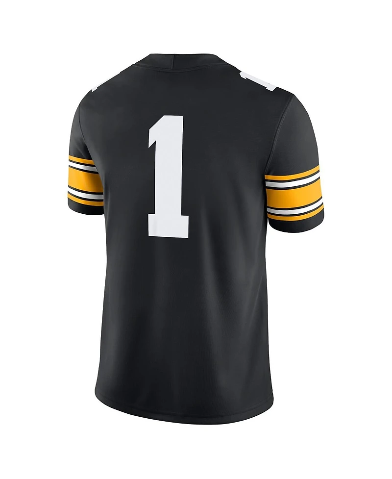 Nike Men's 1 Black Iowa Hawkeyes Game Jersey