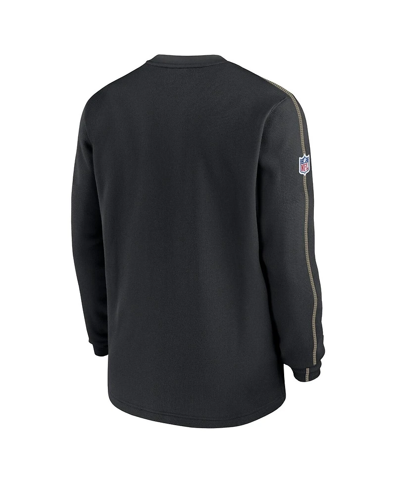 Nike Men's Black New Orleans Saints 2024 Sideline Coaches Long Sleeve Top