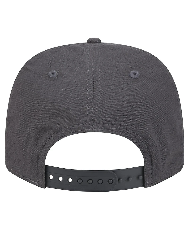 New Era Men's Graphite Chicago Bulls Team Elevated Patch 9SEVENTY Adjustable Hat