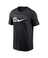 Nike Men's Black Washington Nationals Fashion Graphic Swoosh T-Shirt