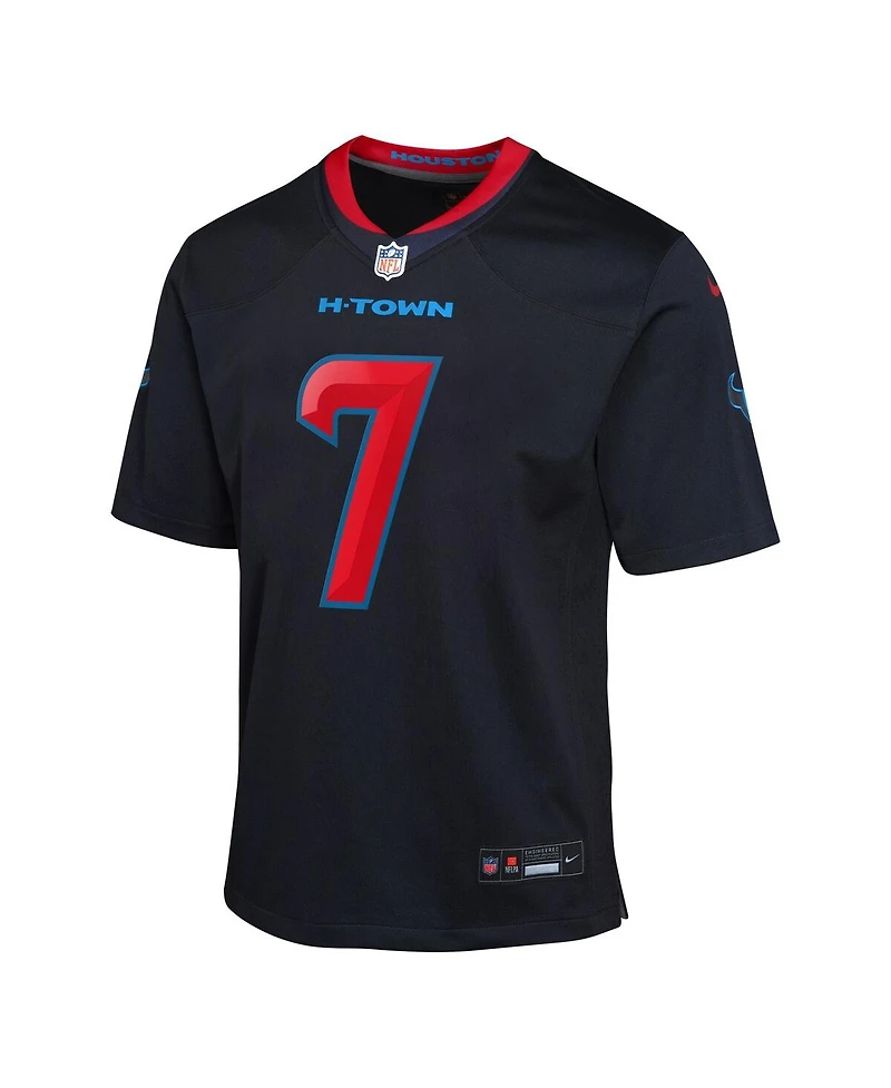 Nike Big Boys and Girls C.j. Stroud Navy Houston Texans 2nd Alternate Game Jersey