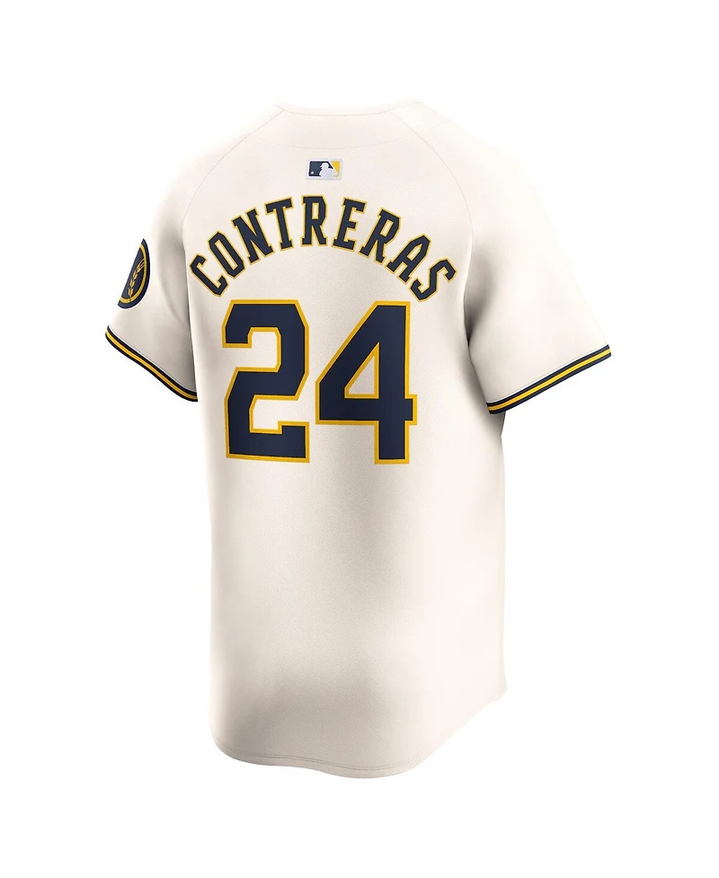 Nike Men's William Contreras Cream Milwaukee Brewers Home Limited Player Jersey
