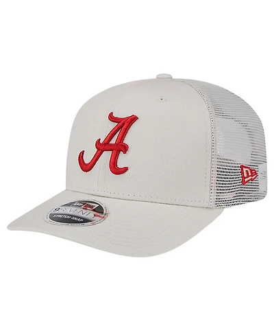 New Era Men's Stone Alabama Crimson Tide Canvas 9SEVENTY Stretch-Snap Hat
