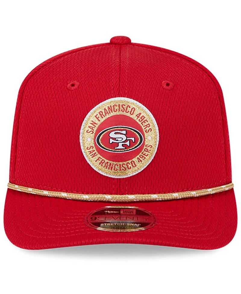 New Era Men's Scarlet San Francisco 49ers 2024 Sideline 9SEVENTY Stretch-Snap Hat
