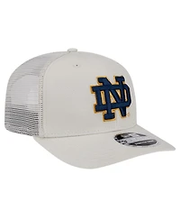 New Era Men's Stone Notre Dame Fighting Irish Canvas 9SEVENTY Stretch-Snap Hat