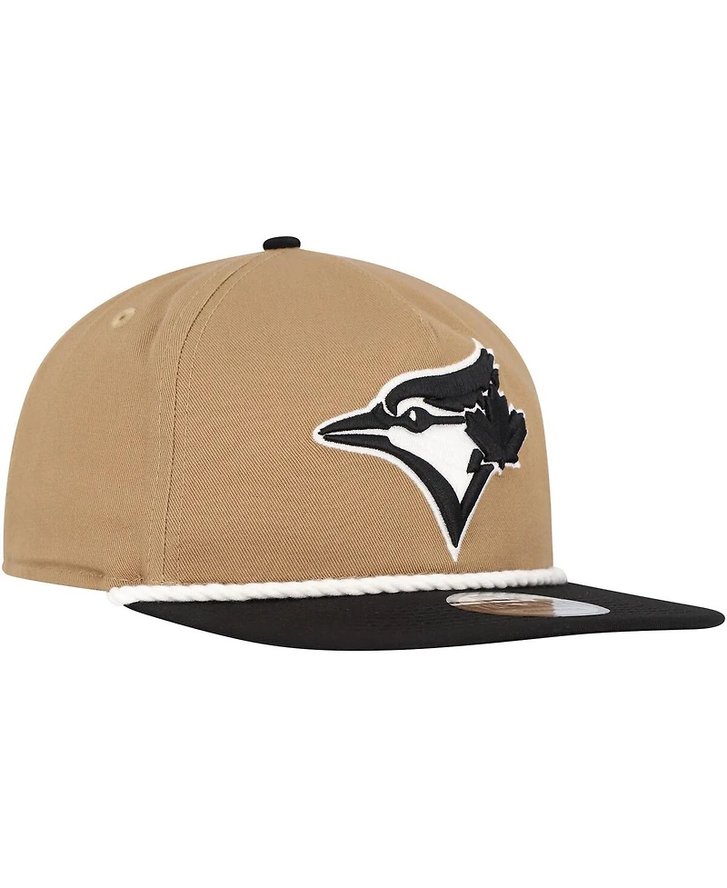 New Era Men's Khaki/Black Toronto Blue Jays Golfer Snapback Hat