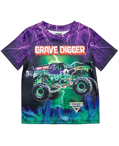 Monster Jam Boys T-Shirt to Grave Digger El Toro Loco Megalodon