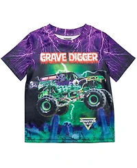 Monster Jam Boys T-Shirt to Grave Digger El Toro Loco Megalodon